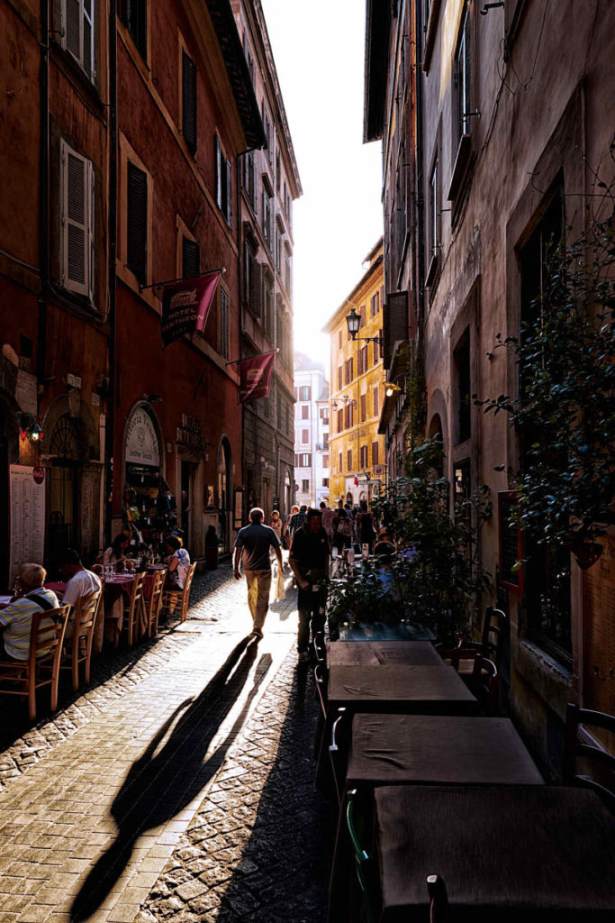 Photo of a man's shadow on a downtown walkway, Venice Italy, by visionbypixels.com