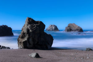 Photo of rock on shore of Bodega Bay, California by visionbypixels.com